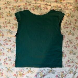 Forest green wild fable backless top